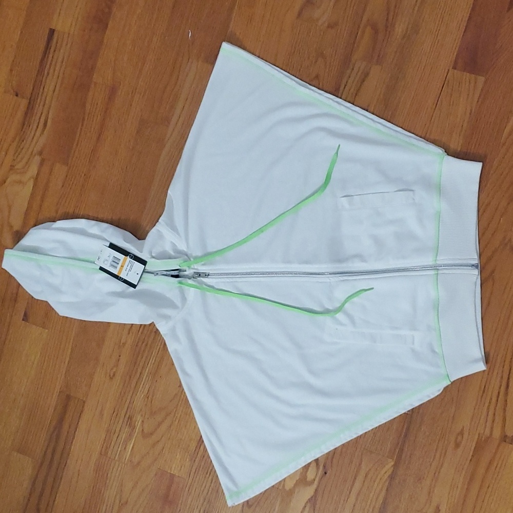 Energie Juniors' Zip Front French Terry Poncho Hoodie small color white